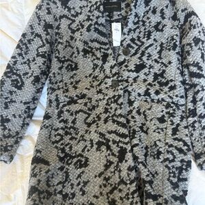 Stylish Black and Gray Women's Coat